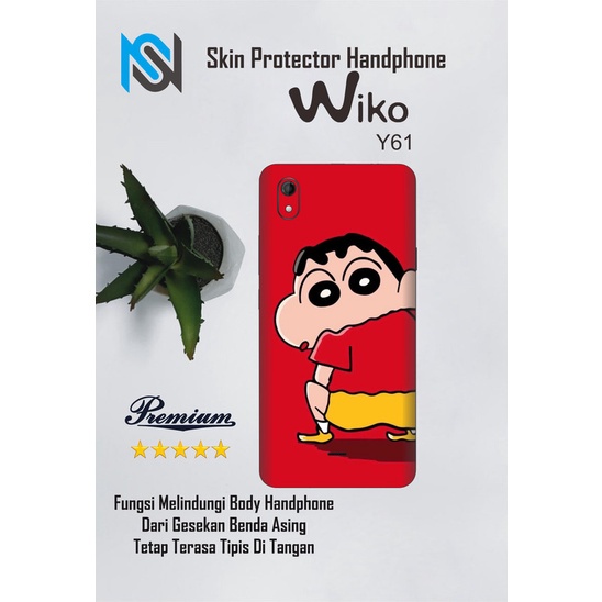 Isi 2pcs Garskin Hp Wiko Y61 Motif Sin Free Custom Motif (Bisa COD)