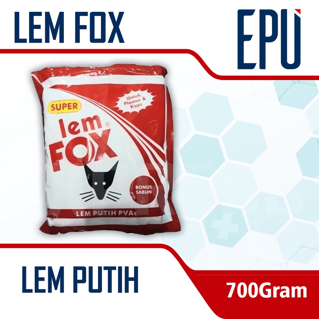 Lem Fox Merah 700GR Lem Putih Lem Kertas Lem Kayu Lem Slime Plamir