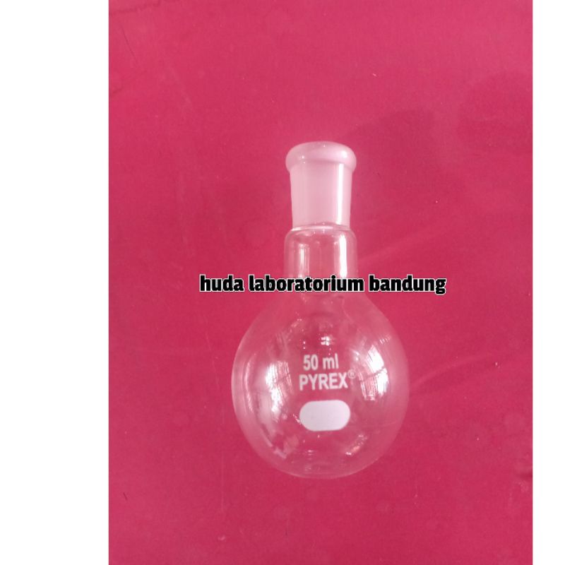 boiling flask 50ml ,labu didih pyrex,labu bulat 50ml pyrex