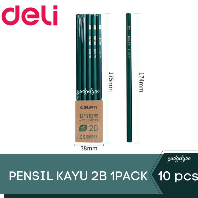 

pensil Deli pensil 2b 1 pak pensil kayu pensil isi 10 pensil sekolah murah original DELI pencil