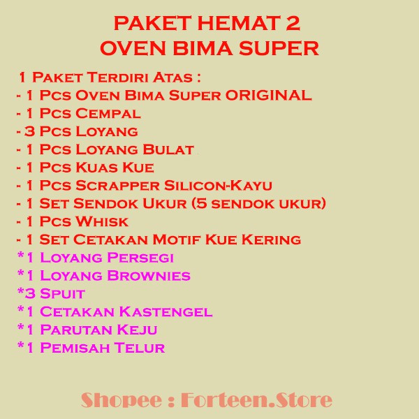 Oven Tangkring Bima Super Oven Kompor Oven Bima Oven Kue Oven Tungku Otang Oven Aluminium Anti Karat
