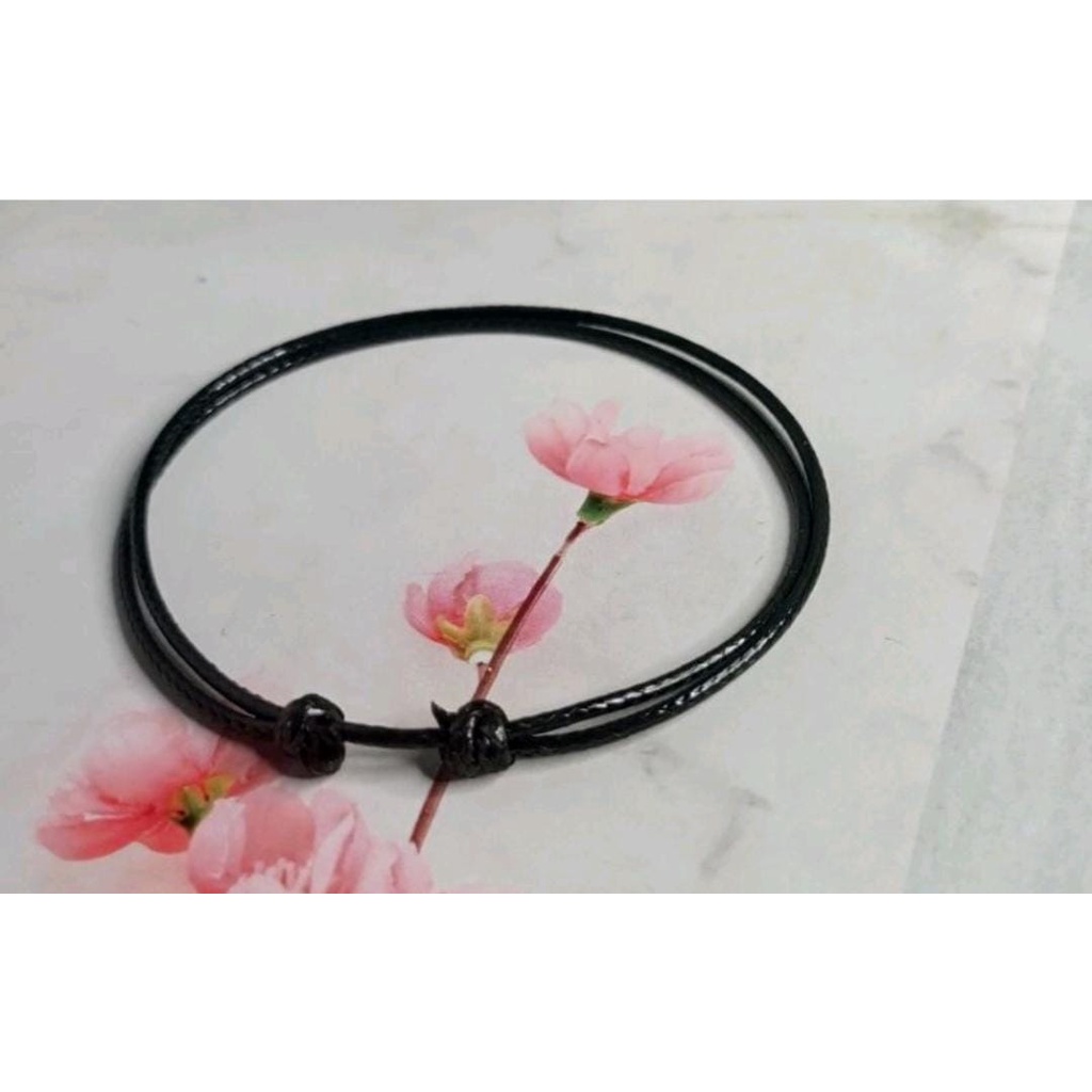 GELANG TALI HITAM KOREA IMPORT PRIA DAN WANITA 1.5 MM