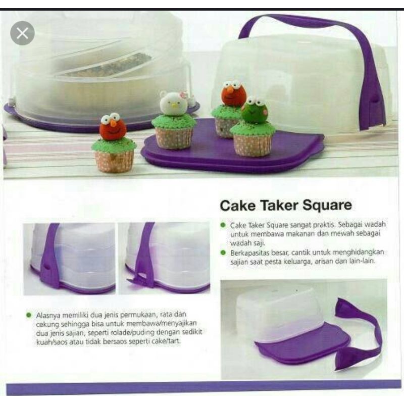 Cake Taker Square Tupperware