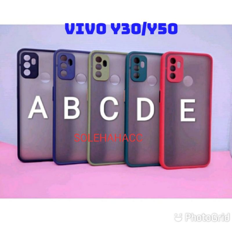 CASE /SILIKON HP VIVO Y30/Y50 PELINDUNG BELAKANG HP+CAMERA