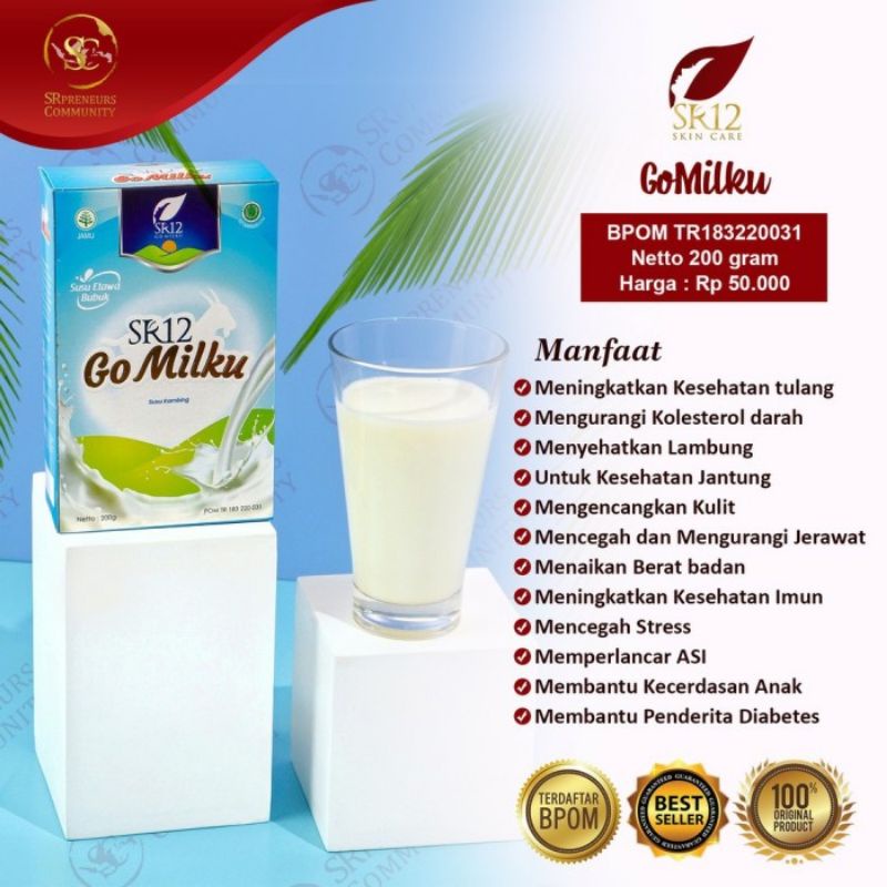 

GO MILKU SR12 SUSU KAMBING ETAWA HALAL BPOM MENINGKATKAN KESEHATAN IMUN TUBUH