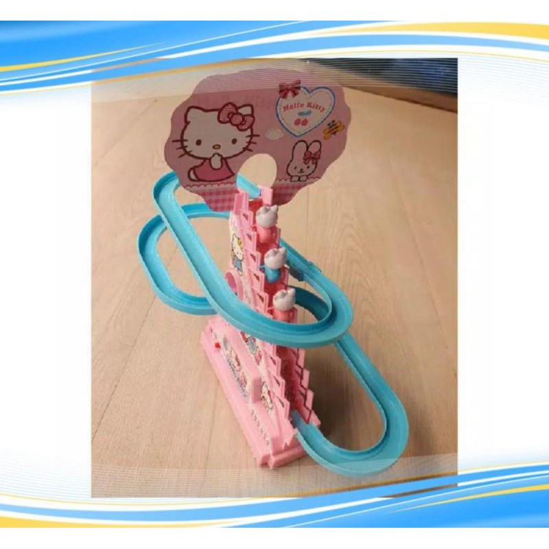 slide track mainan seluncuran tangga hello kitty