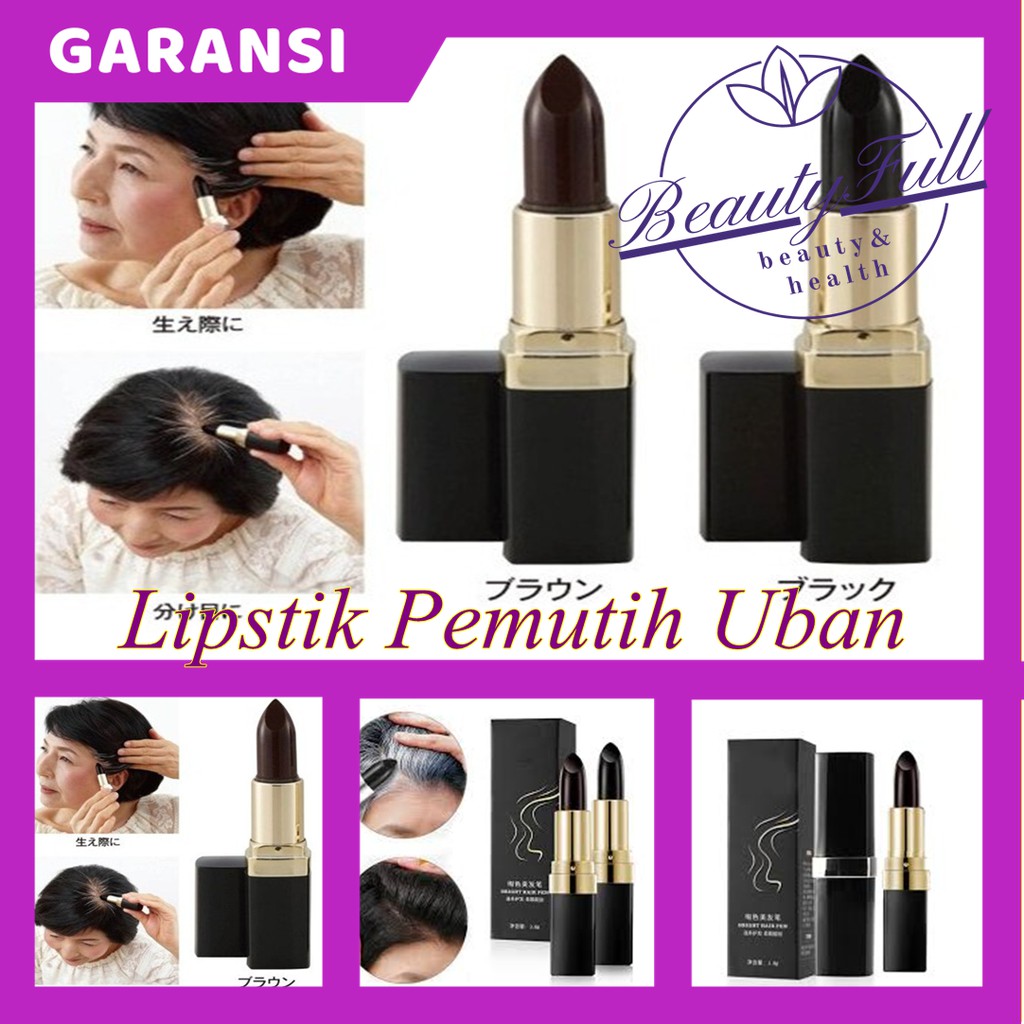 Grosir (SSC) Semir Penghitam Rambut Putih Model Lipstik/Lipstik Penghitam Rambut Uban Premium