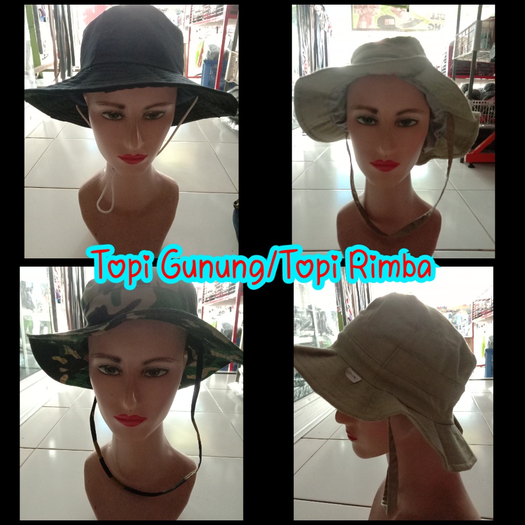 TOPI PANTAI BUCKET HAT MURAH | TOPI RIMBA | TOPI GUNUNG PRIA WANITA | TOPI SAWAH