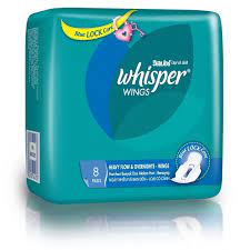 WHISPER Regular FloWith Wings Sanitary Napkin