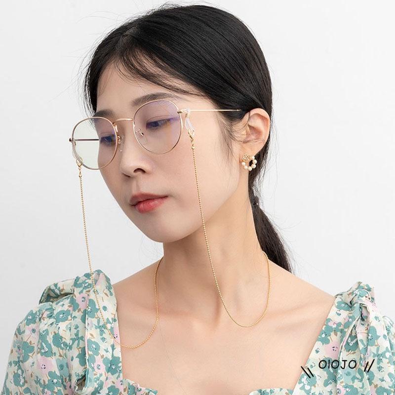 【COD】Rantai Kacamata Bahan Metal Lapis Emas Anti Jatuh Model Gantung Leher