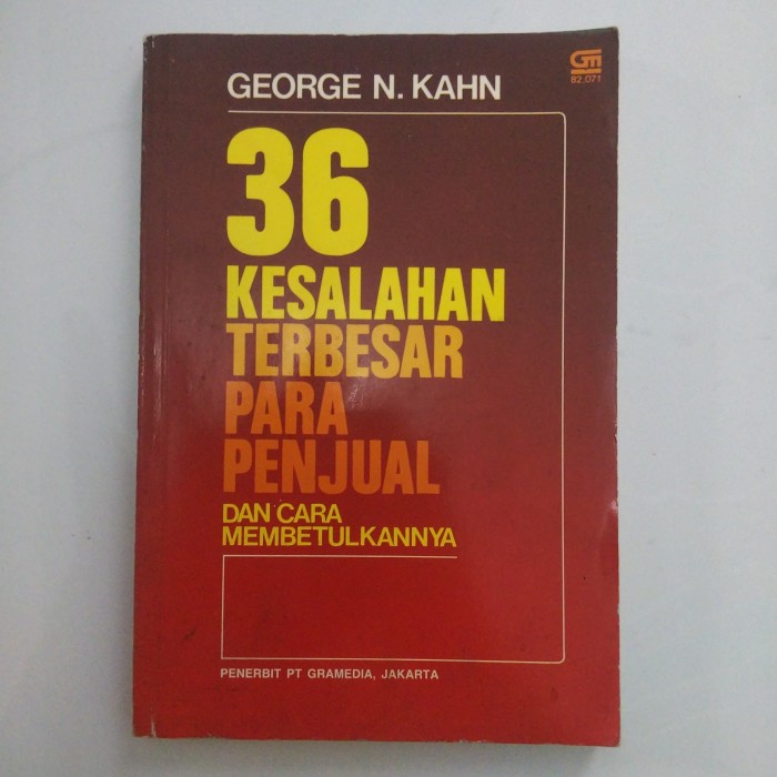 BUKU 36 KESALAHAN TERBESAR PARA PENJUAL DAN CARA MEMBETULKANNYA
