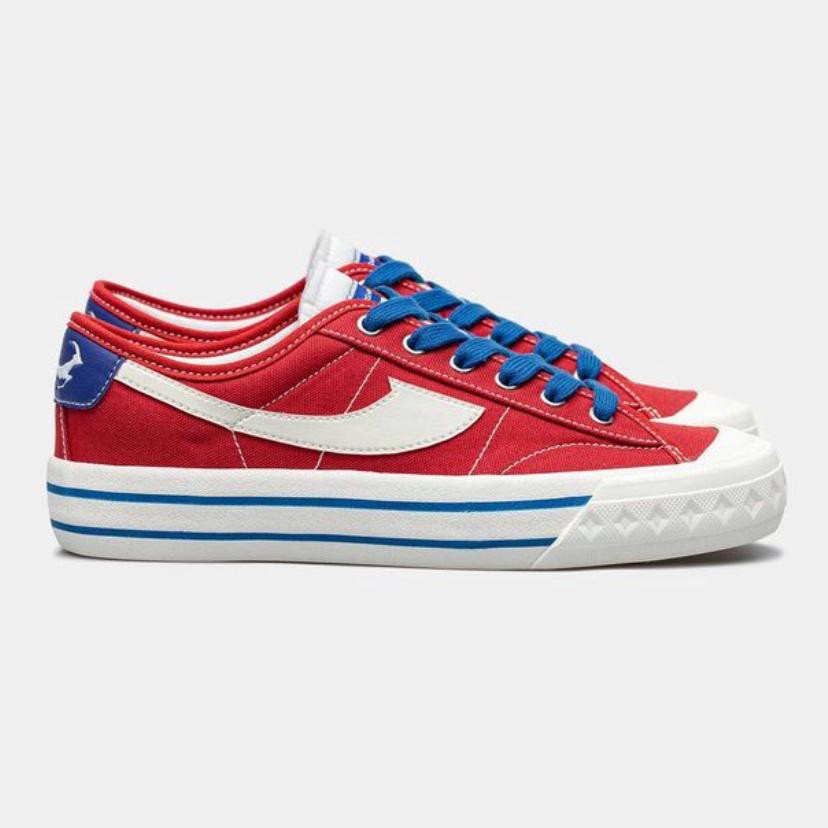 Sepatu Compass Retrograde Low [White Red/Red White Blue/Black White/Blue Gum/Cream]-Red Blue