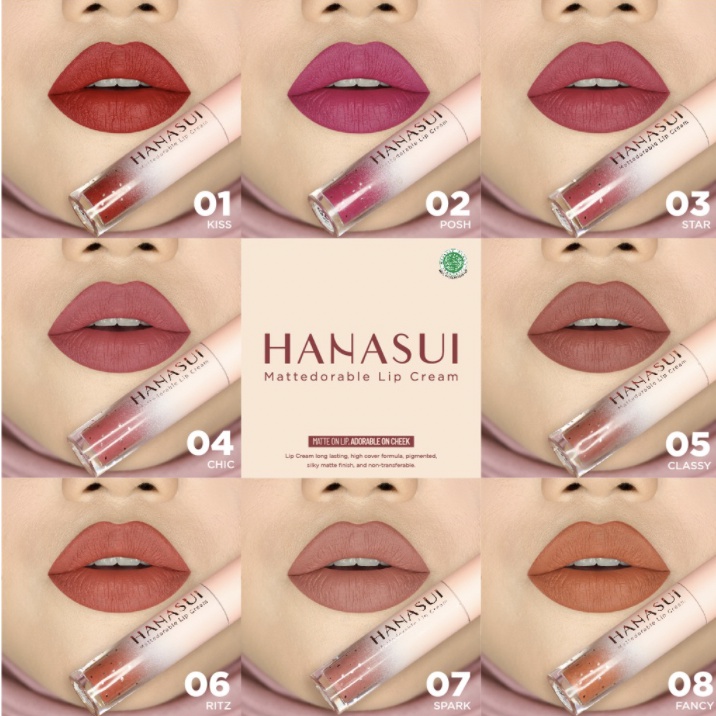 BPOM ORI HANASUI Lip Cream Mattedorable