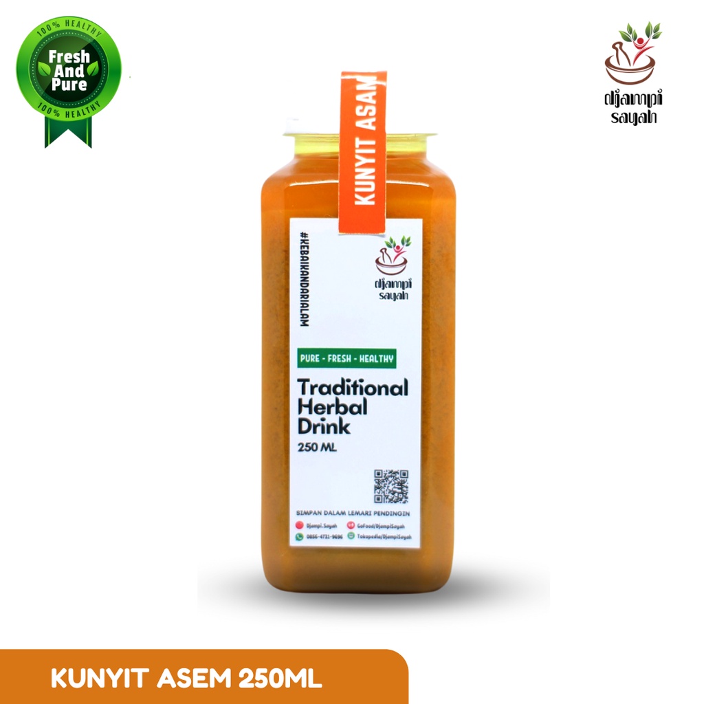 

JAMU KUNYIT ASEM / KUNYIT ASEM SIRIH / KUNYIT TAWAR / TRADITIONAL HERBAL DRINK 250ML