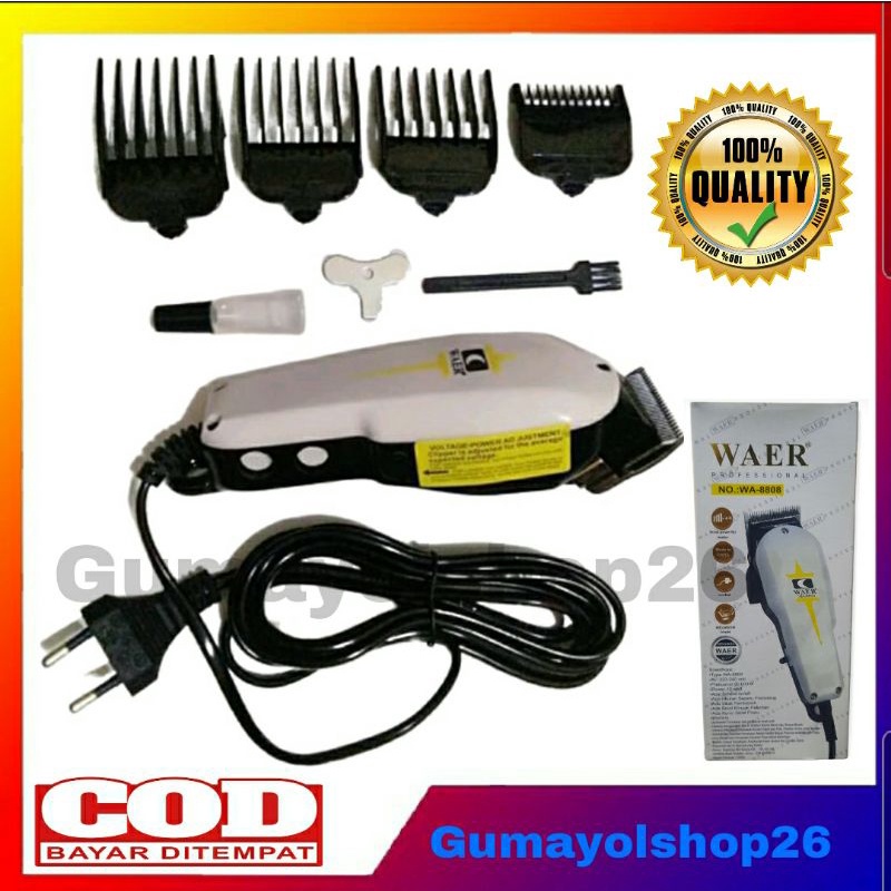 [GM]Alat Cukur Rambut WAER WA - 8808 / Hairclipper WAER / Mesin Cukur Rambut Babershop/salon