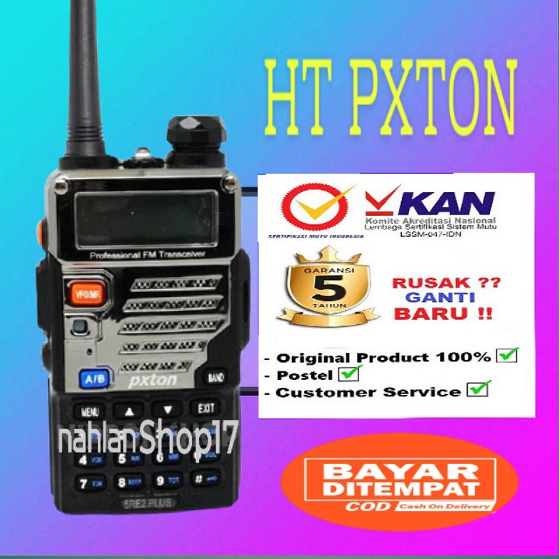 HT PXTON TERLARIS TERBARU UV-5RE PLUS ORIGINAL BKN HANDY TALKY UV5R, UV 5 RA, RB, RC 88