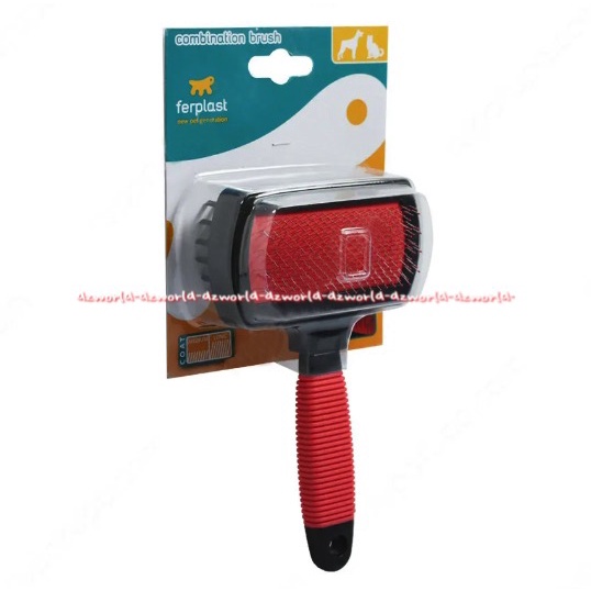 Ferplast Combination Brush Double 2in1 Sisir Hewan Kucing Anjing 2sisi Kombinasi Fer Plast Pets Comb Untuk Bulu Panjang Hewan