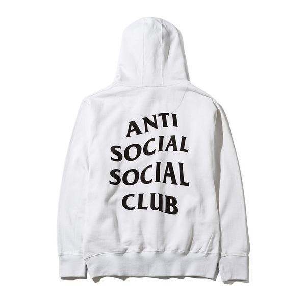 Hoodie Distro Anti Sosial Sosial Club b - White Premium