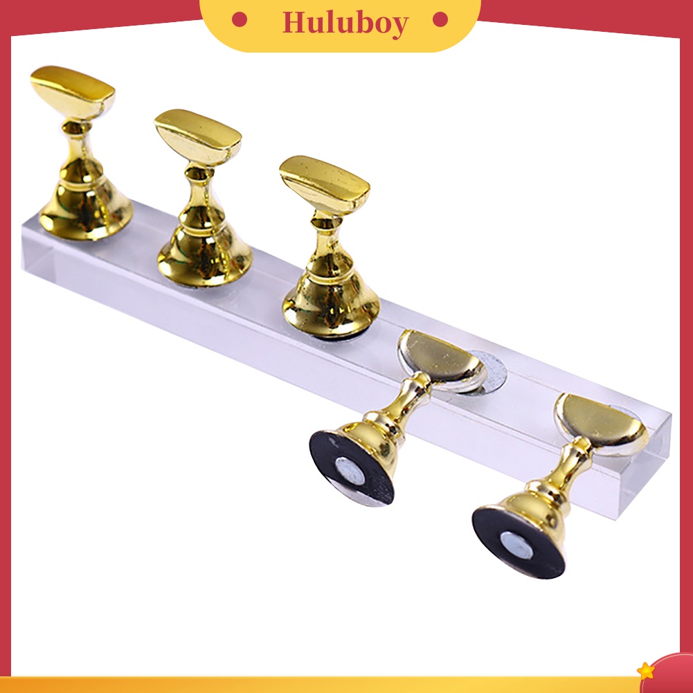 Huluboy Huluboy♡ 5pcs Stand Holder Magnetik Untuk Latihan Manicure Kutek UV Gel