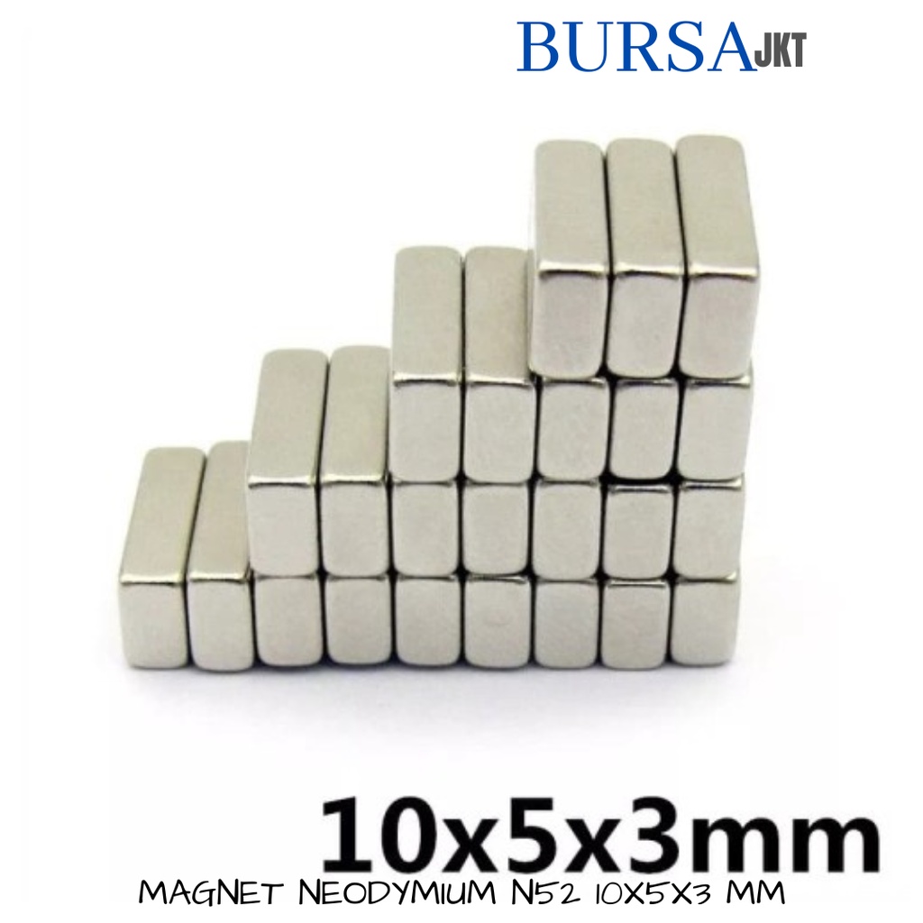 STRONG MAGNET SUPER KUAT N52  NdFeB SQUARE BAR BATANG 10X5X3 MM