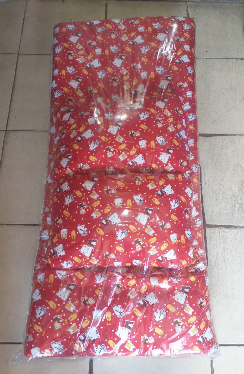 Uwer Merah Kemeja Batik Pria Katun Cabut Full Furing