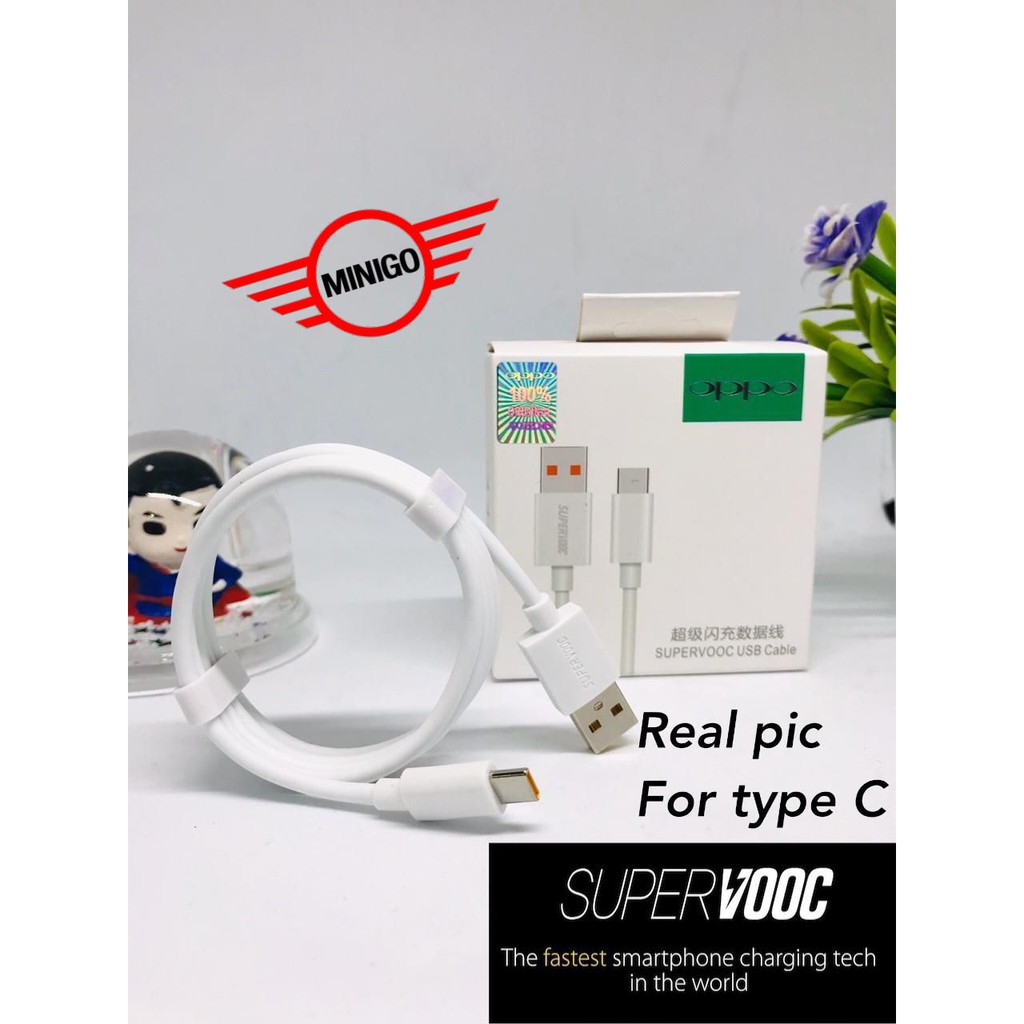 KABEL DATA OPPO TYPE C SUPER VOOC FLASH CHARGING ORIGINAL