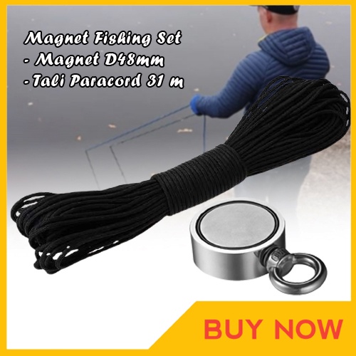 Satu Set Magnet Fishing Double Side d48mm, d60mm, d67mm Magnet Pancing Magnet Mancing Memancing Dan 