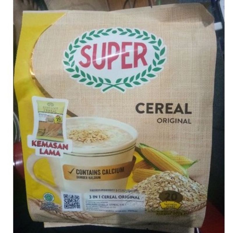 

Super Instant Cereal 3 in 1 /Sereal Siap Saji Malaysia /Gandum isi 20 Sacet BPOM HALAL