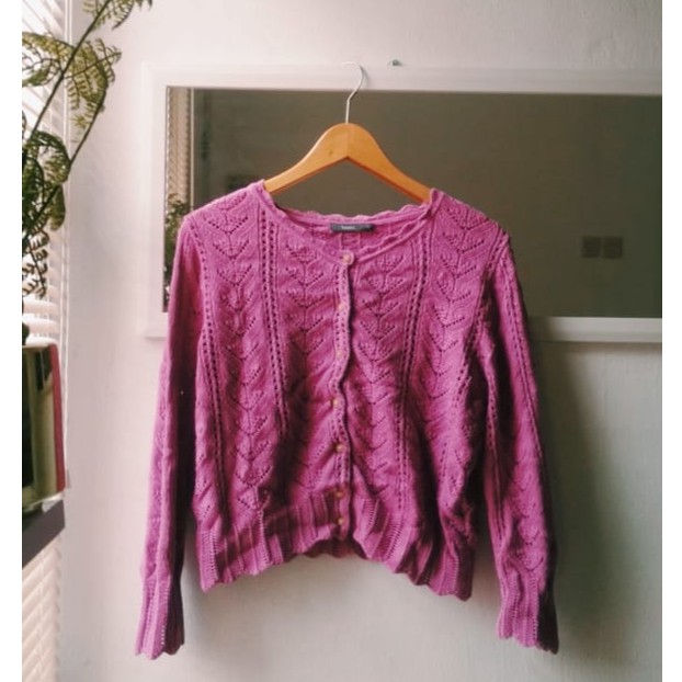 [PRELOVED] ATASAN/ SWEATER WANITA UNGU BOSSINI SECOND HAND