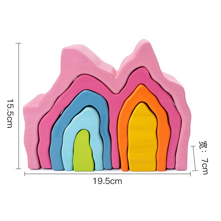 Mainan anak WOODEN CORAL building blocks wood colors laut karang kayu toy balok blok edu toys grapat