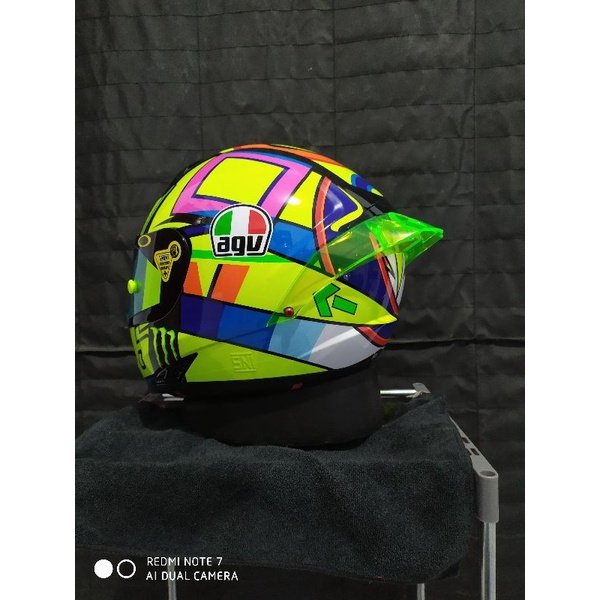 HELM KBC REPAINT VR 46 FLAT VISOR PAKET UPGRADE TEAR OFF & SPOILER