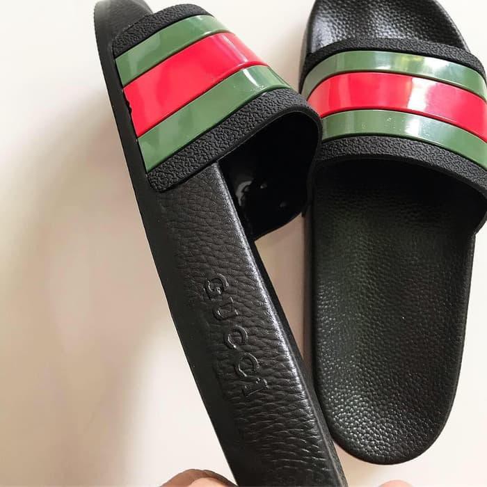 Sandal Slop Cowok Gucci Berkualitas