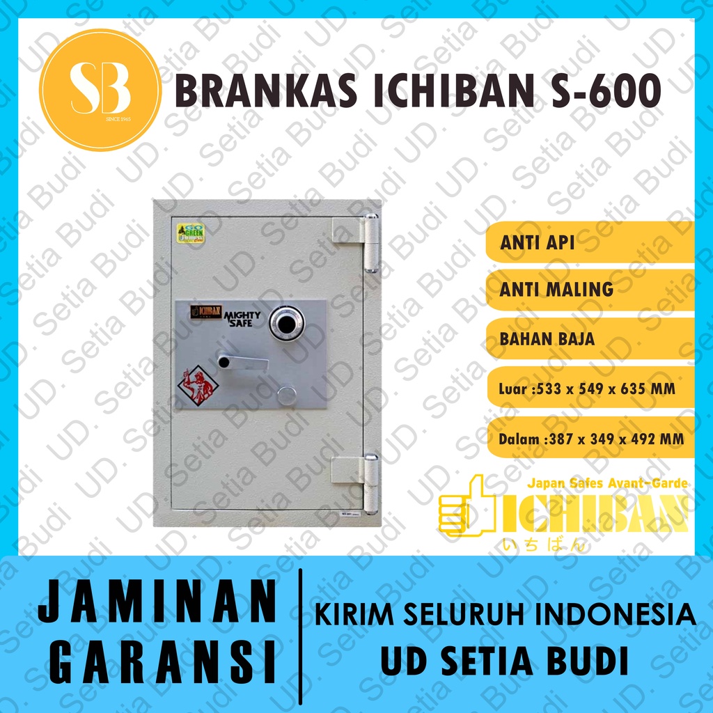 Brankas Ichiban S-600 Tahan Api dan Anti Maling