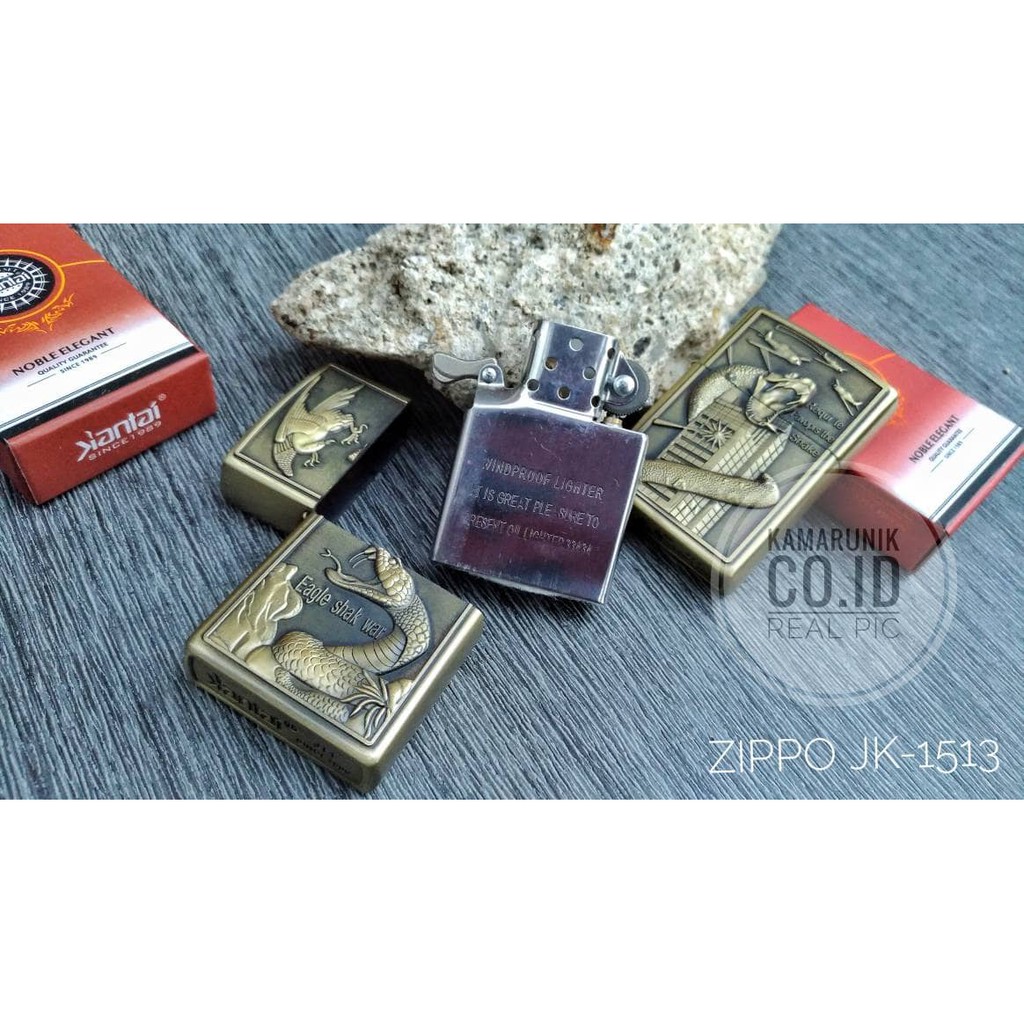 Super Promo! KOREK ZIPPO API BIASA ULAR COBRA KOBRA 1513 Murah!