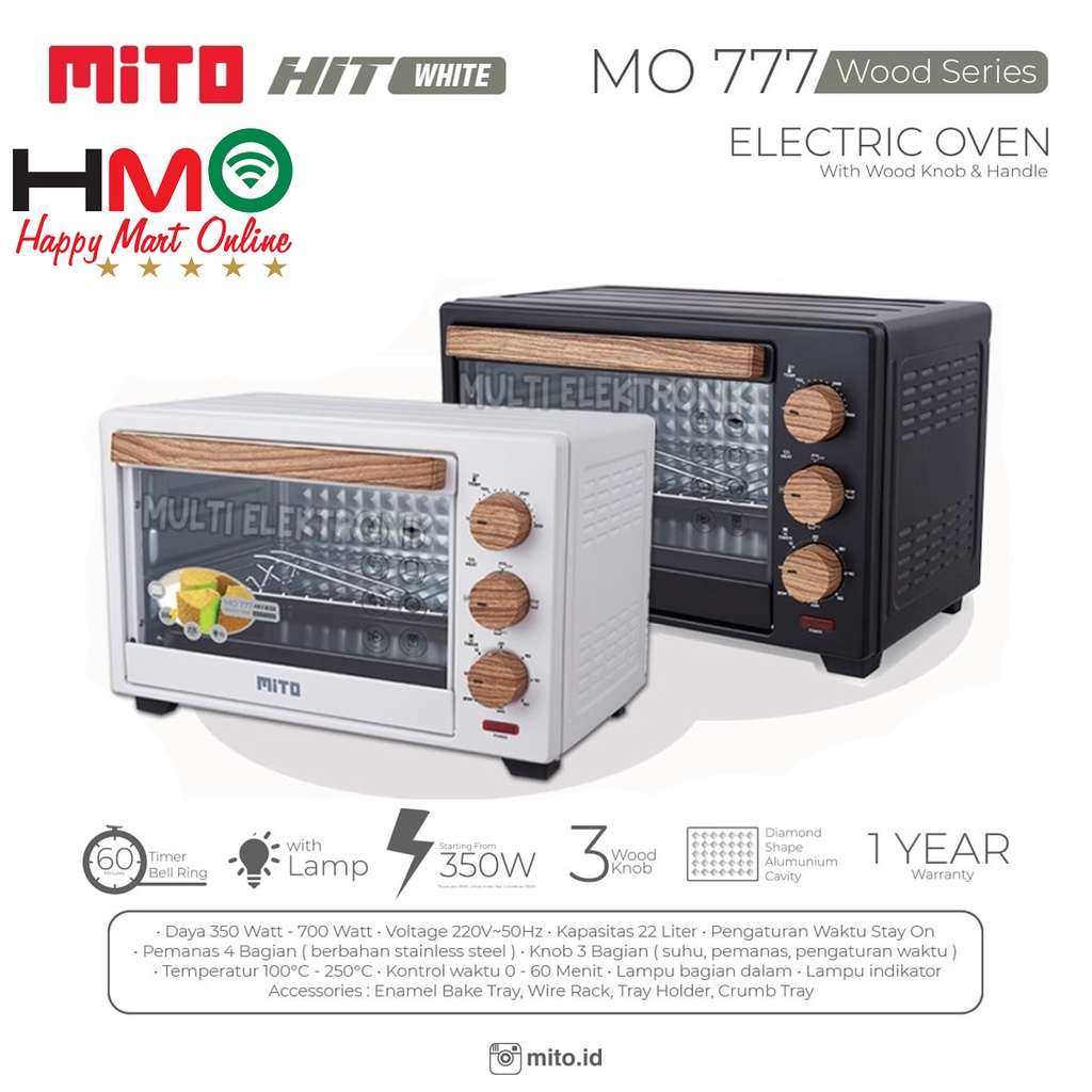 Mito Oven Listrik 22 Liter Electric Oven Mito HIT MO-777 MO 777