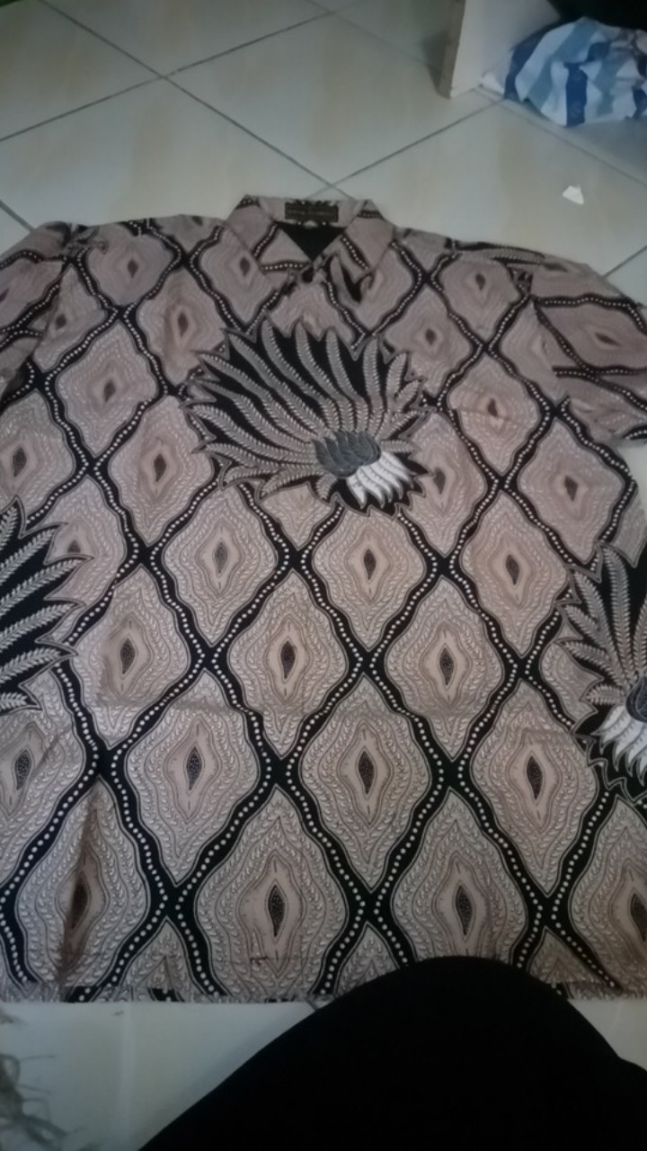 Pari Moca Batik Pria Lengan Pendek Full Furing Batik Solo