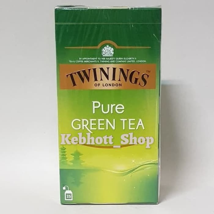 

Twinings of London Pure Green Tea 25 bags 50 gr | Teh Hijau