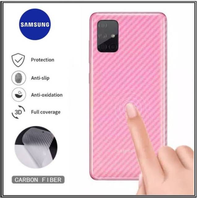 Back skin karbon atau gaskin carbon 3d samsung a51 , anti gores anti jamur anti licin