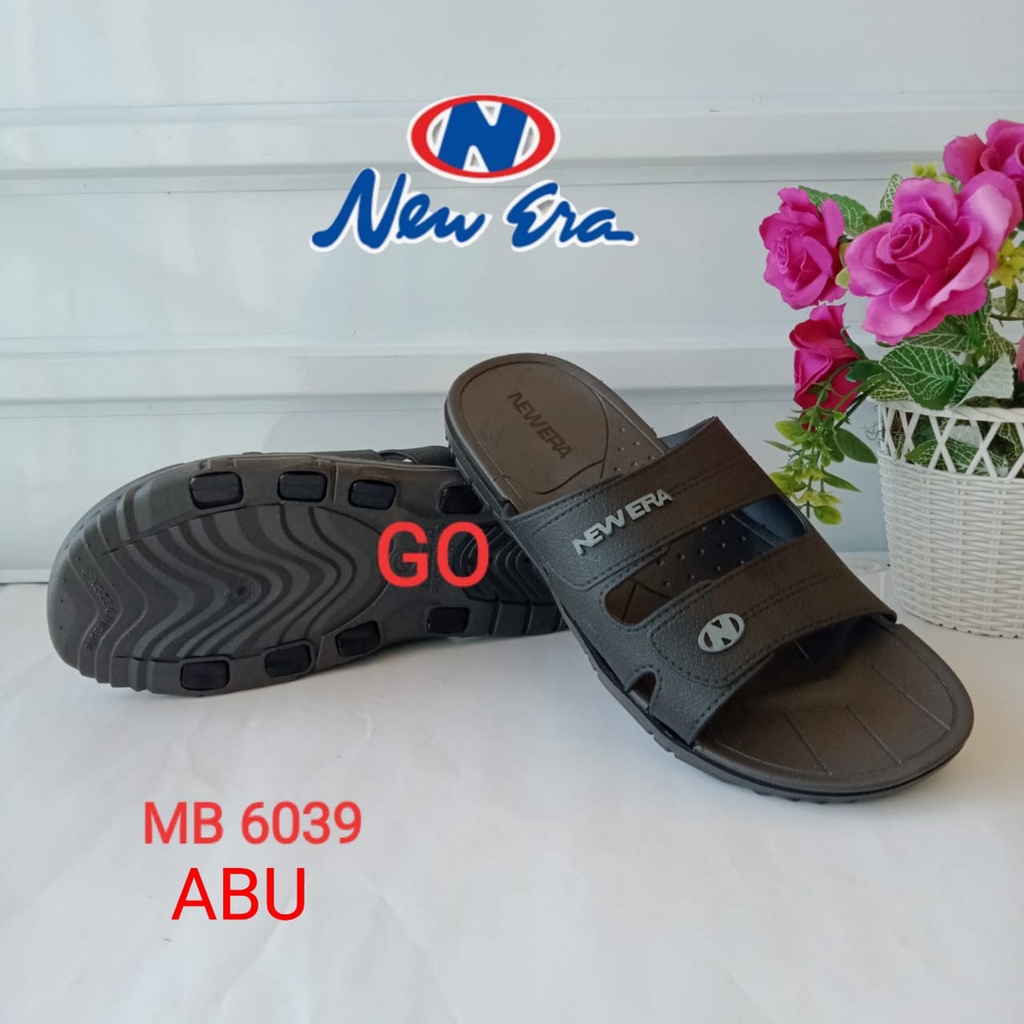gos NEW ERA MB E 6039 Sandal Slop Karet Sandal Slop Pria Kekinian Sandal Pria Casual Sandal Slide