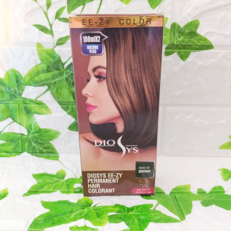 DIOSYS BROWN COKLAT EE-ZY PERMANENT HAIR COLORANT CAT PEWARNA SEMIR RAMBUT UBAN