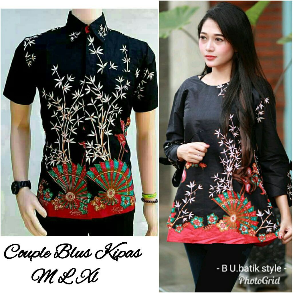 Maura Couple - Sania Ruffle Batik Couple Ori Alkhalis Garansi Termurah Shopee - Couple Kipas