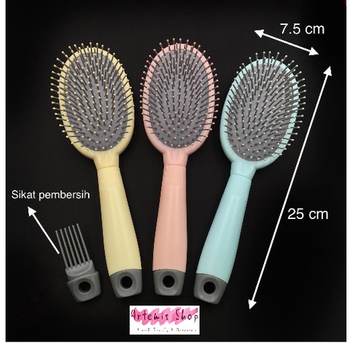 Sisir Pijat Oval / Sisir Rambut Comb Sisir Pijat Anti kusut Oval MURAH