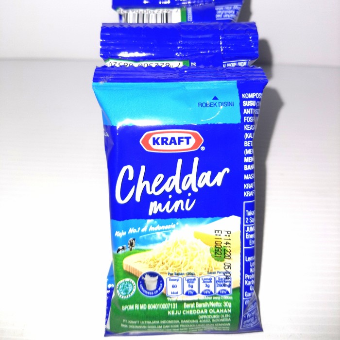 

Keju- Keju Kraft Cheddar Mini 8 Sac X 35 Gr -Keju.