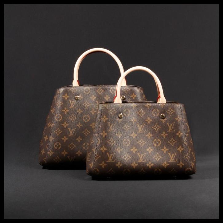 Bag Canvas - Tas Selempang Lv Montaigne Canvas Monogram -Ghw- With Long Strap