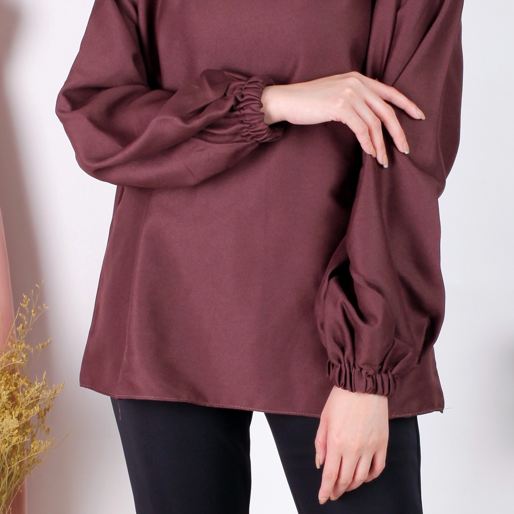 Linata Fashion | Kalina Blouse Lengan Balon Moscrepe Import-8