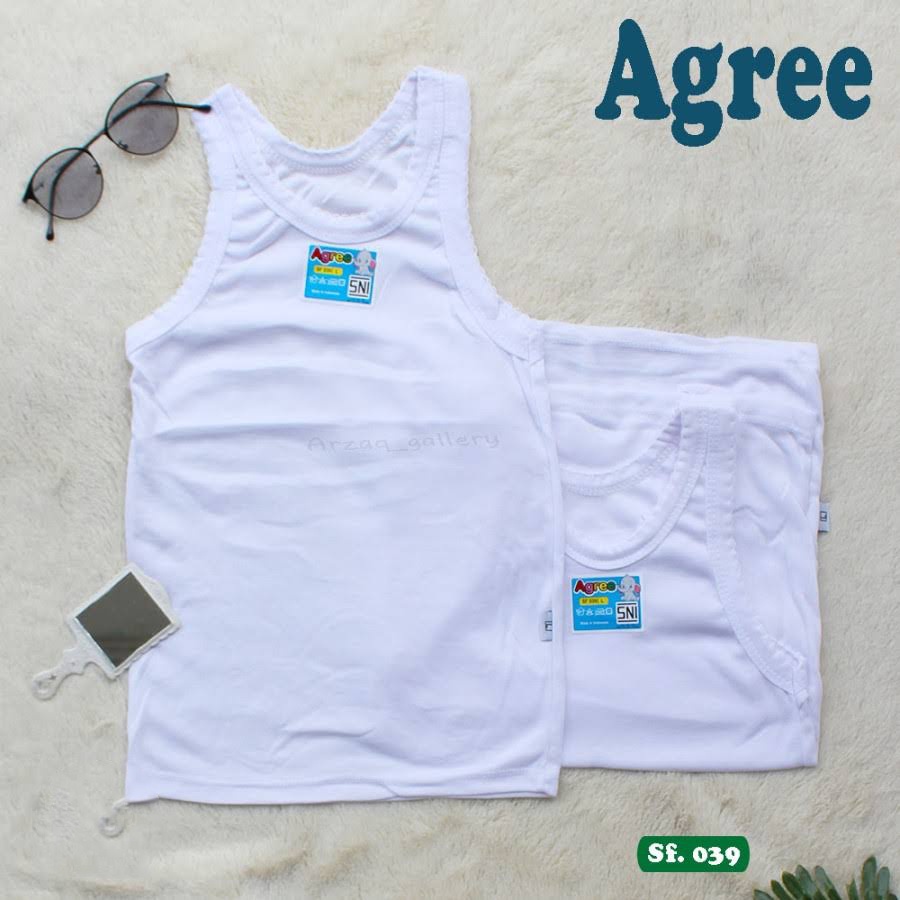 3 Pcs Singlet Agree SF 039 - Kaos Dalam Anak Laki Laki / Perempuan - Warna Putih