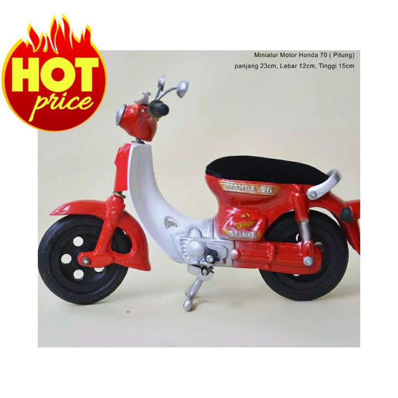 DIECAST SEPEDA MOTOR HONDA C70 - MINIATUR SEPEDA MOTOR HONDA PITUNG