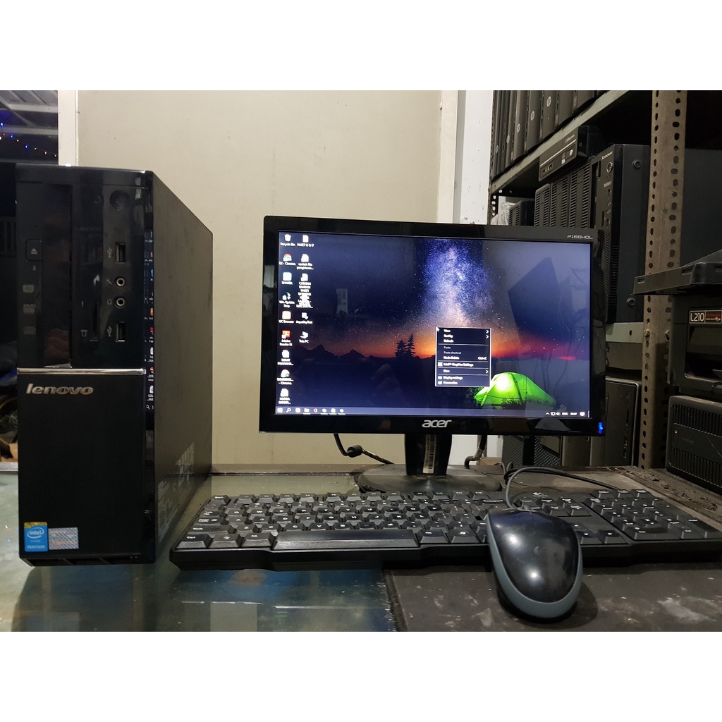 PC BUILTUP LENGKAP CORE i3 2100 RAM 8GB SSD 120GB HDD 500GB MONITOR 19&quot; KEY &amp; MOUSE