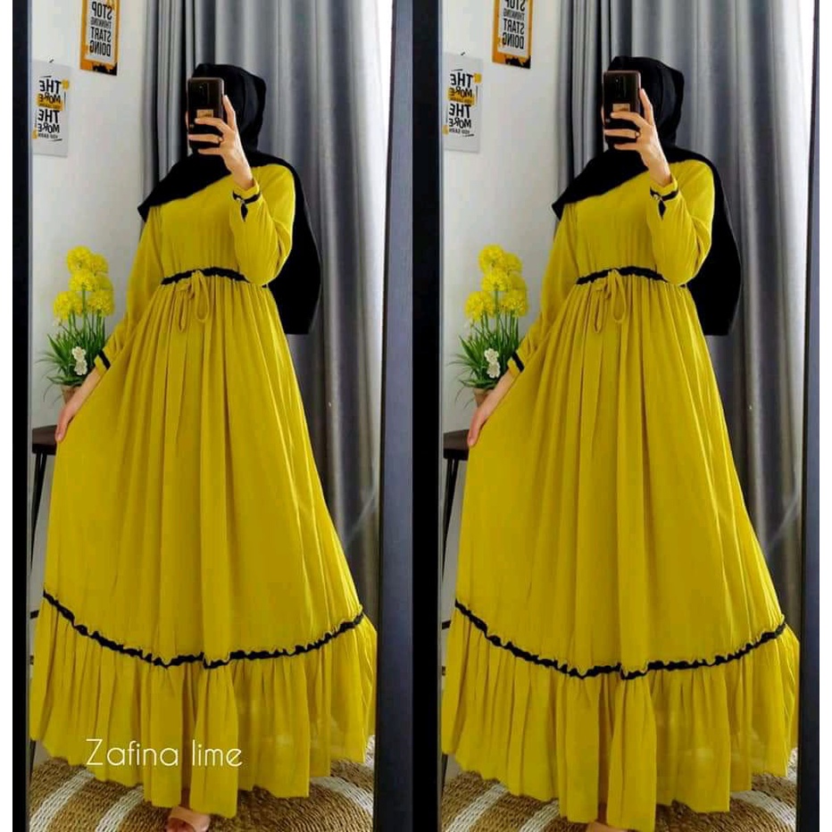 gamis zafina maxi ceruty full puring