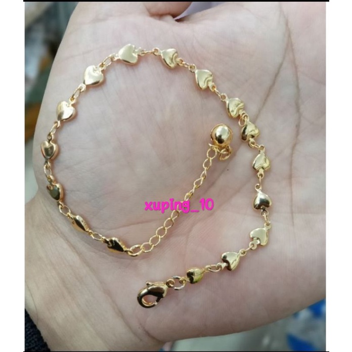 XC201.Gelang tangan xuping wanita berlapis emas uk18cm.